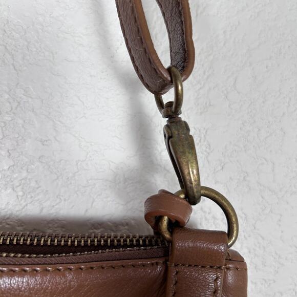 Lucky Brand Leather Fringe Purse Shoulder Crossbody Bag Bohemian Cottage Hippie - Picture 4 of 8